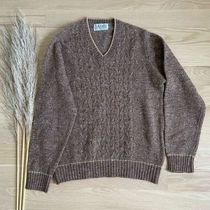 Vintage English Brown Wool Sweater